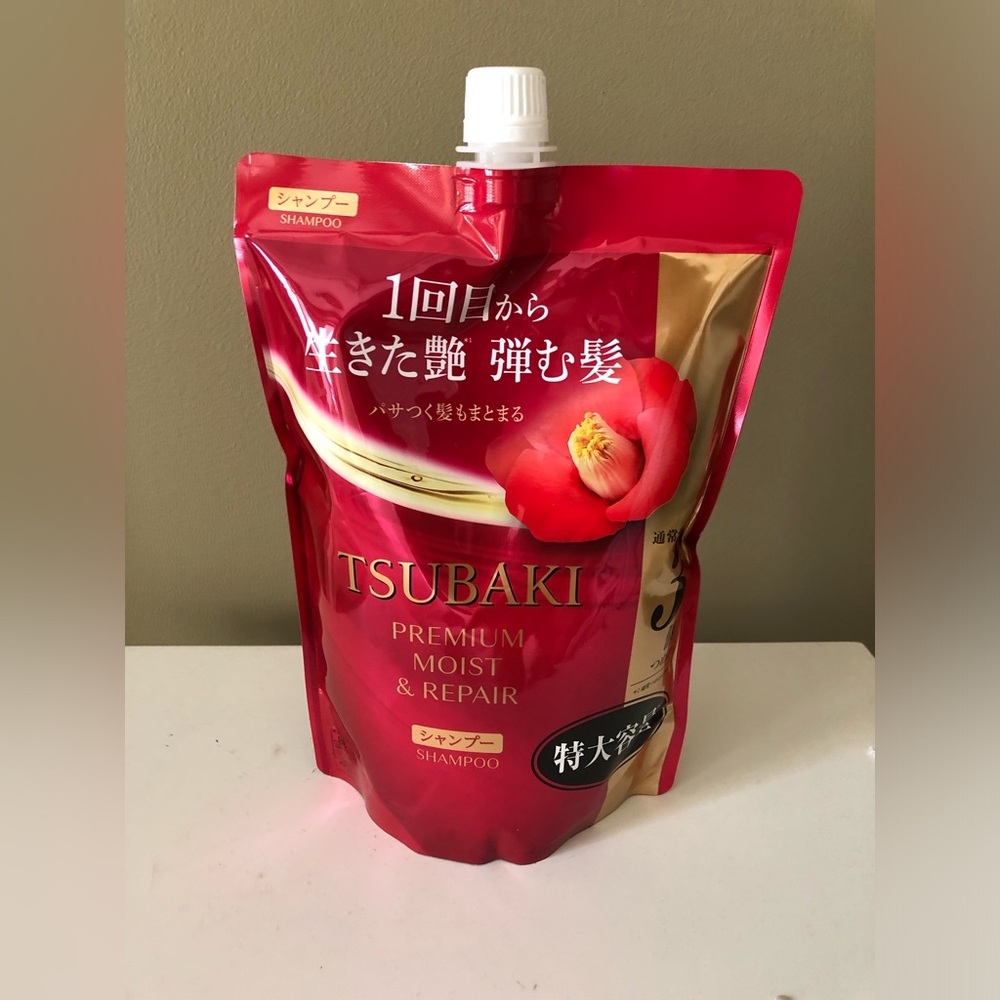 NWT Shiseido Tsubaki Premium Moist & Repair Shampoo Refill Pouch 900 mL Large
